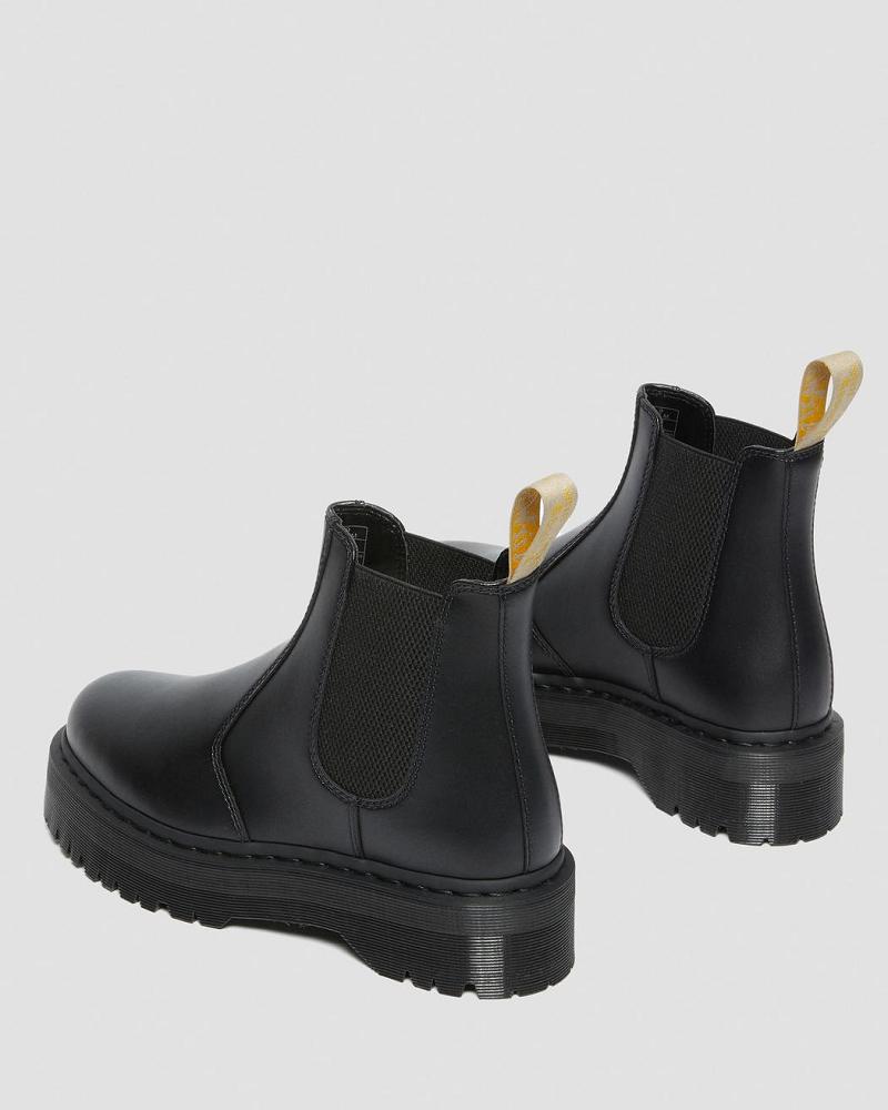 Botines Chelsea Dr Martens Vegan 2976 Felix Plataforma Hombre Negros | MX 309HAP